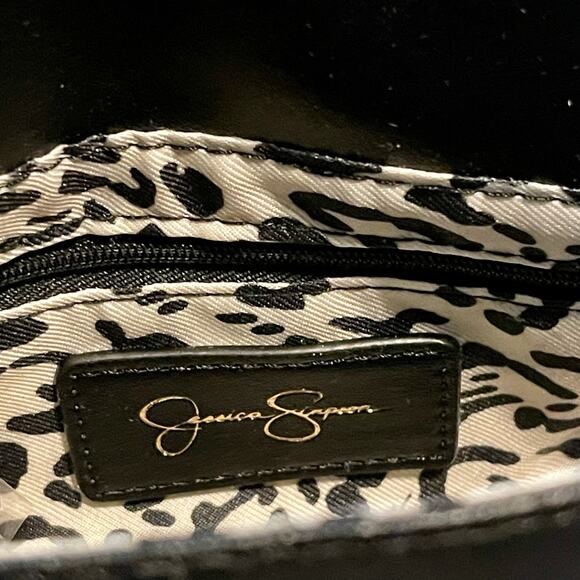 Jessica Simpson Elegant Quilted Black Shoulder Bag with Gold Chain Strap NWT - Picture 16 of 16